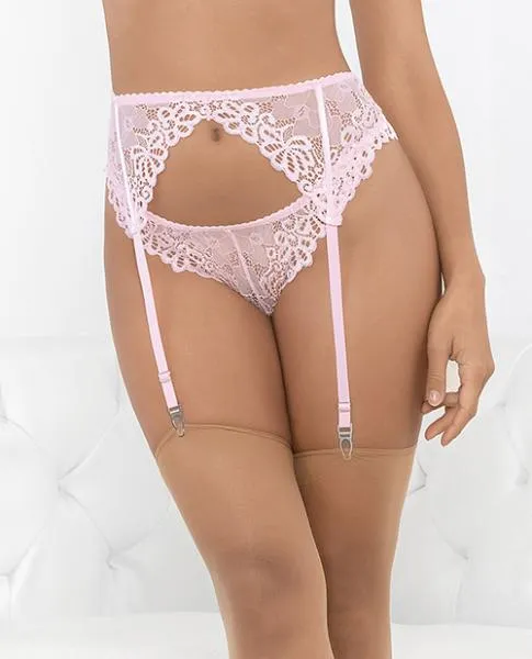 Lace Romance Garterbelt Pink Md Escante Vibrators