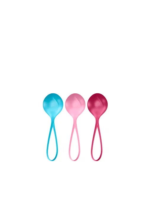 SL Dildos Strengthening Balls set of 3 turquoise red pink