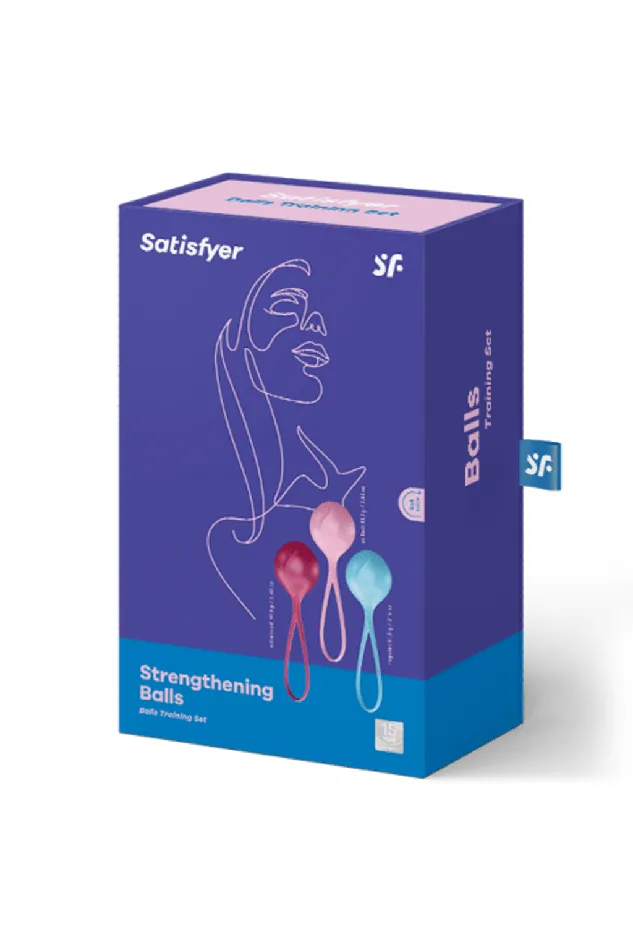 SL Dildos Strengthening Balls set of 3 turquoise red pink