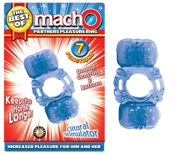 The Best Of Macho Partners Pleasure Ring Blue Macho Collection Vibrators