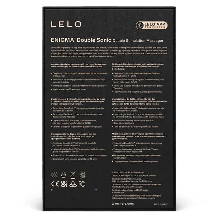 Enigma Double Sonic Purple Lelo Vibrators