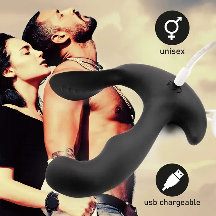 Female Sex Toys Feelztoys Black Jamba Rechargeable Unisex Heated Anal Vibrator with Remote