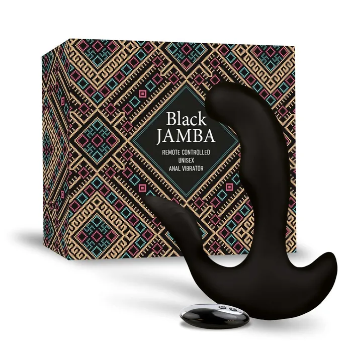 Female Sex Toys Feelztoys Black Jamba Rechargeable Unisex Heated Anal Vibrator with Remote