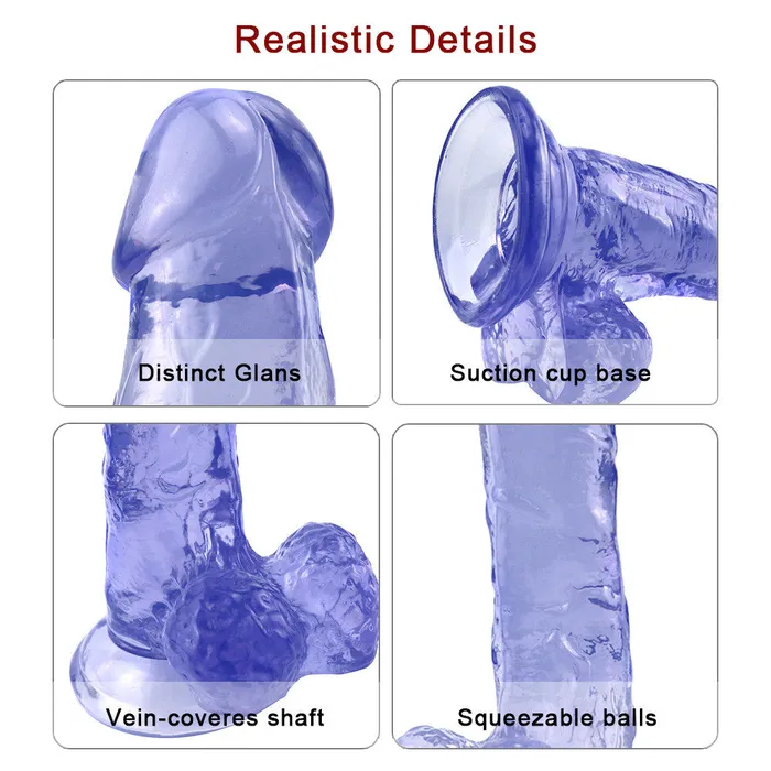  Rubber Dildo 10 inch blue Dildos