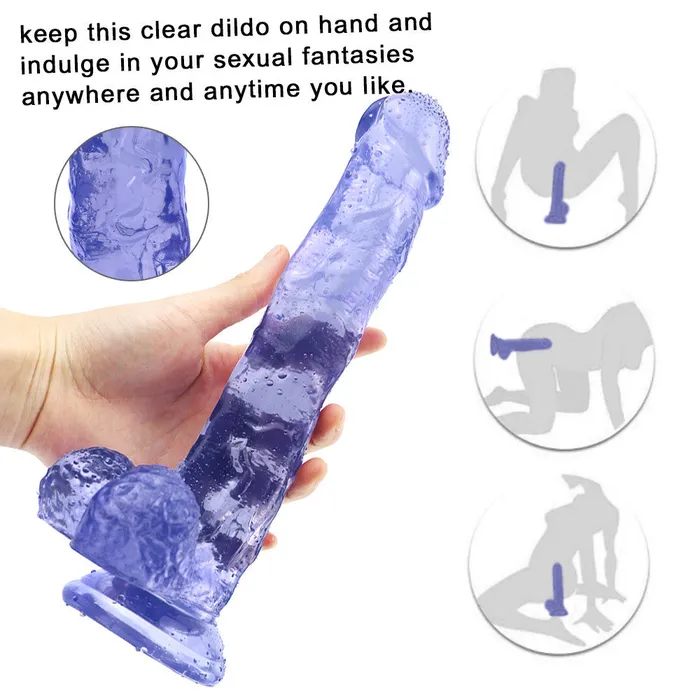  Rubber Dildo 10 inch blue Dildos