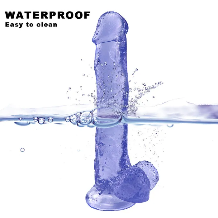  Rubber Dildo 10 inch blue Dildos