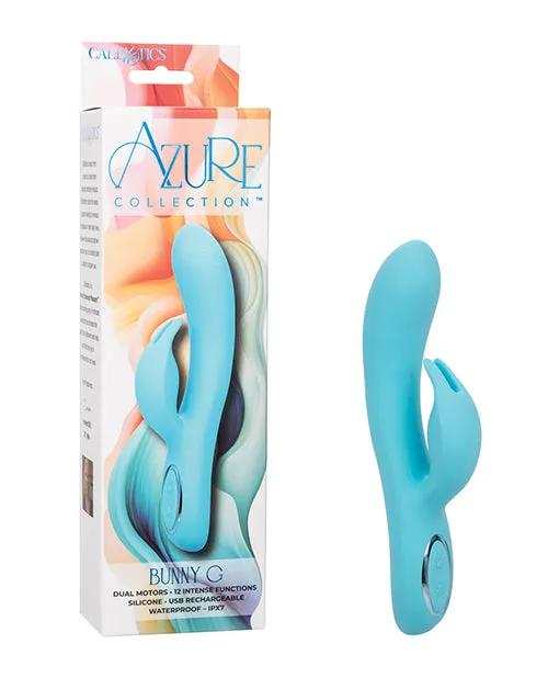 California Exotic Novelties Vibrators Azure Collection Bunny G Rabbit Vibrator Blue