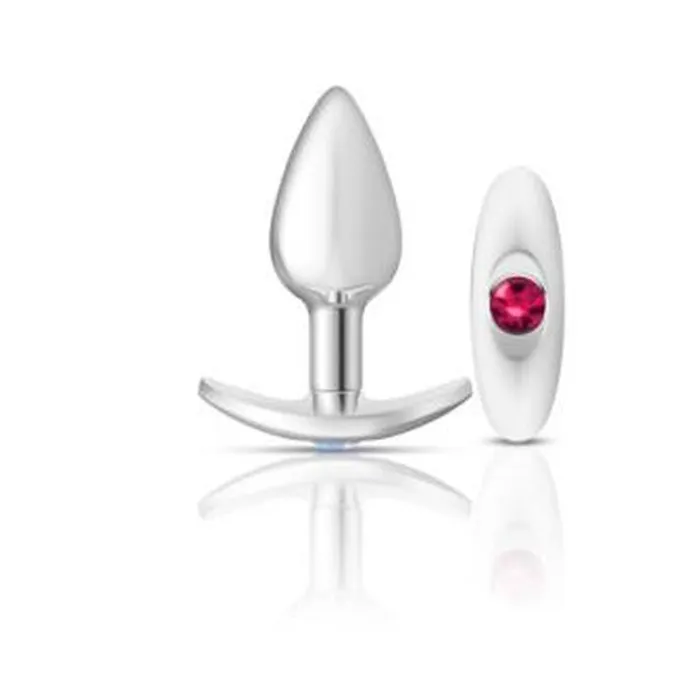 Cheeky Charms Silver Anchor Butt Plug w Clear and Pink Jewel Kit Cheeky Charms Anal