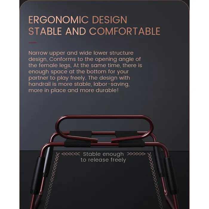Daytona Male Sex Toys Dayton Adjustable Height Sex Chair with Handle Burgundy