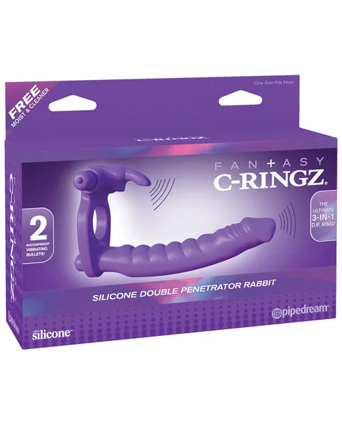 Fantasy Cringz Silicone Double Pene Rabbit Purple Pipedream Products Vibrators Fantasy Cringz Silicone Double Pene Rabbit Purple Pipedream Products Vibrators