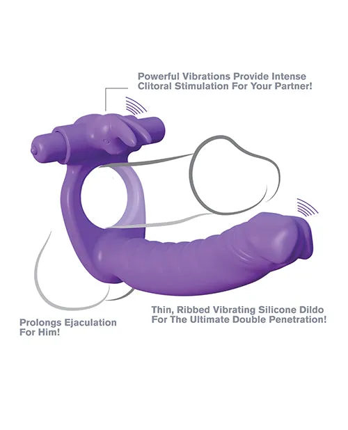 Fantasy Cringz Silicone Double Pene Rabbit Purple Pipedream Products Vibrators