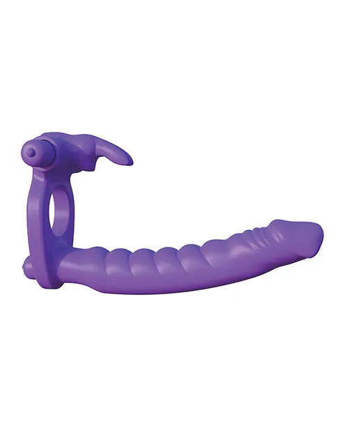 Fantasy Cringz Silicone Double Pene Rabbit Purple Pipedream Products Vibrators