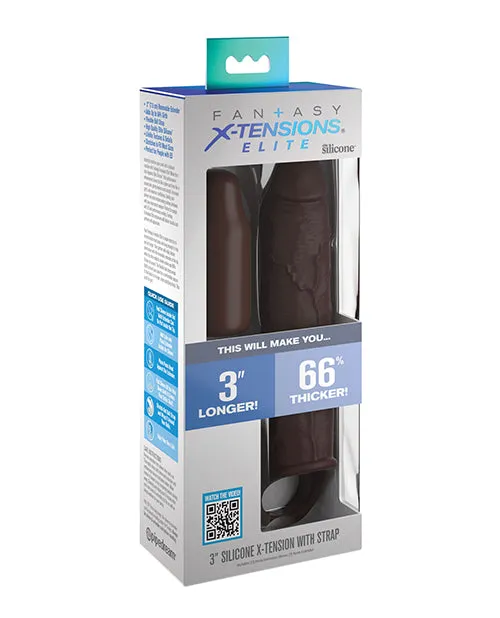 Fantasy Xtensions Elite 7 Extension Wstrap Brown Pipedream Products Male Sex Toys Fantasy Xtensions Elite 7 Extension Wstrap Brown Pipedream Products Male Sex Toys