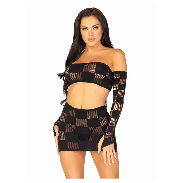 Leg Avenue Ego Trip Checkerboard Bandeau Set iloveexcitement Anal