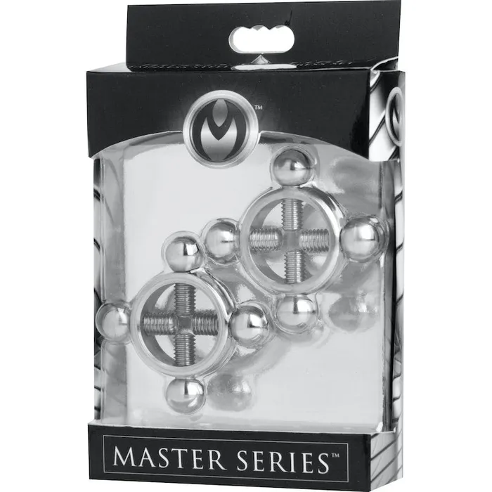 Master Series Anal Master Series Rings Of Fire Stainless Steel Nipple Press Set