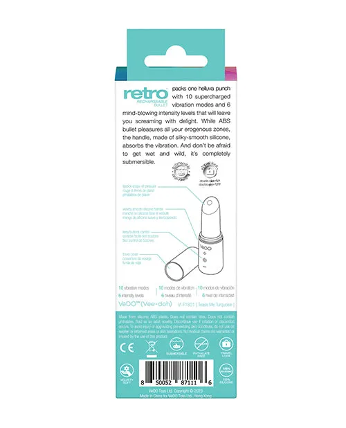 Savvy Co Vibrators Vedo Retro Rechargeable Bullet Lip Stick Vibe