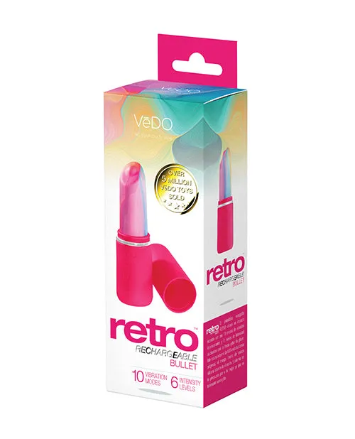 Savvy Co Vibrators Vedo Retro Rechargeable Bullet Lip Stick Vibe