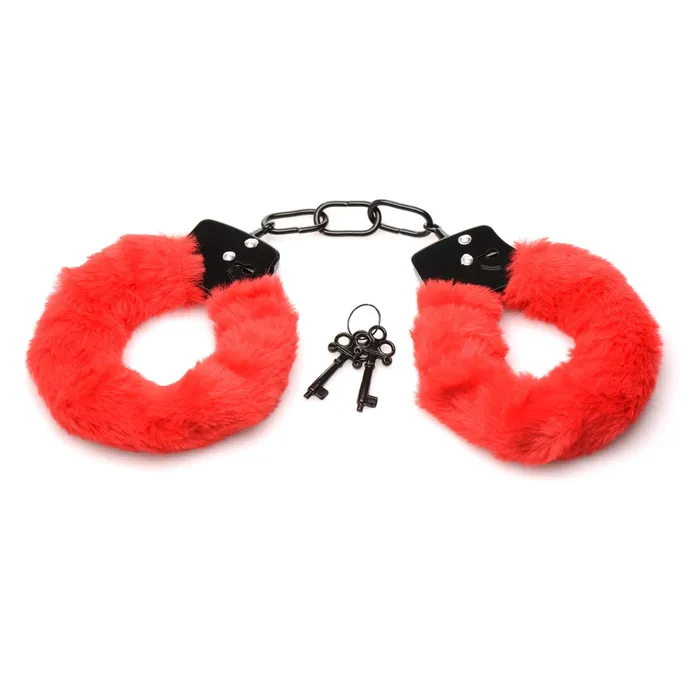 Vibrators iloveexcitement Master Series Cuffed in Fur Furry Handcuffs Red