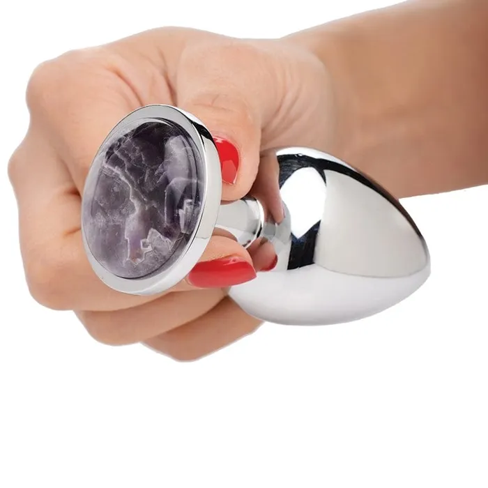 XR Brands Male Sex Toys Booty Sparks Gemstones Amethyst Gem Anal Plug