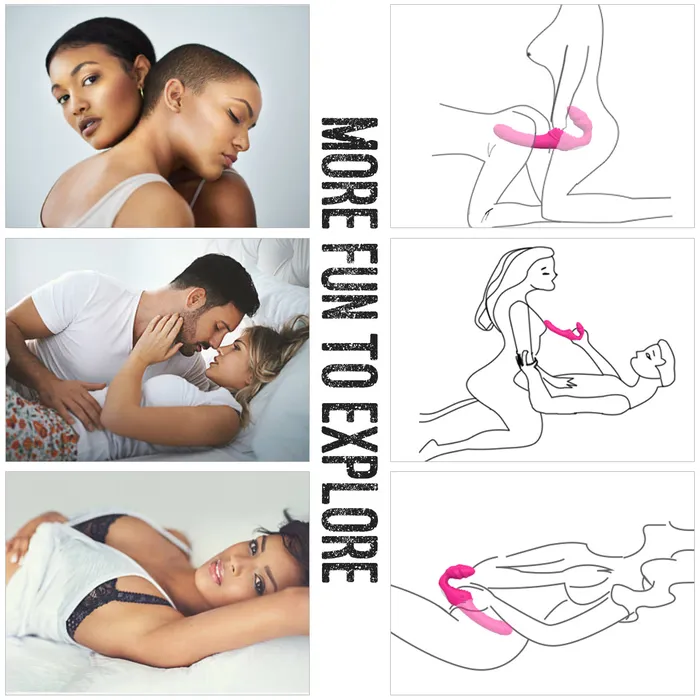 Female Sex Toys Sohimi Dual Motor Dildo 180 Flexible Silicone Vibrator Vaginal GSpot Stimulator