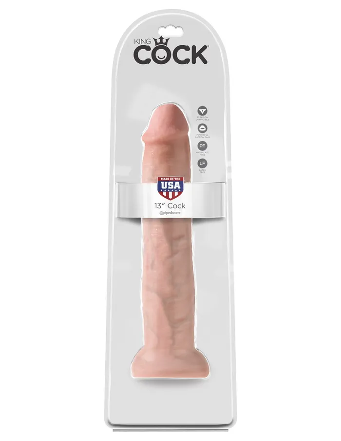 King Cock Realistic Dildo without balls 13inch Flesh King Cock Dildos