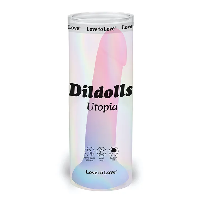 Nalpac Dildos Love to Love Dildolls Utopia 7 in Silicone Dildo Gradient Pastels