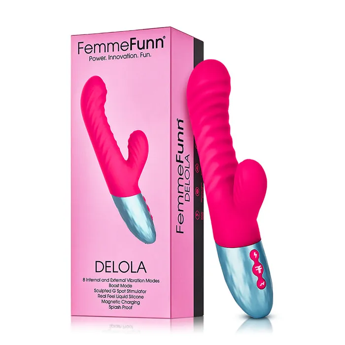 Nalpac Female Sex Toys FemmeFunn Delola Rechargeable Silicone Dual Stimulation GSpot Vibrator Pink Nalpac Female Sex Toys FemmeFunn Delola Rechargeable Silicone Dual Stimulation GSpot Vibrator Pink