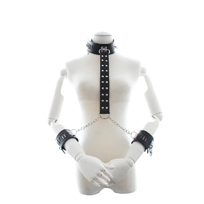 The Kinky Peach Acquiescence Collar and Cuffs Set Restraints