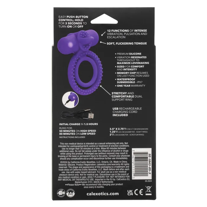 Cal Exotics Female Sex Toys Silicone Rechargeable Dual Climaxer Cal Exotics Female Sex Toys Silicone Rechargeable Dual Climaxer