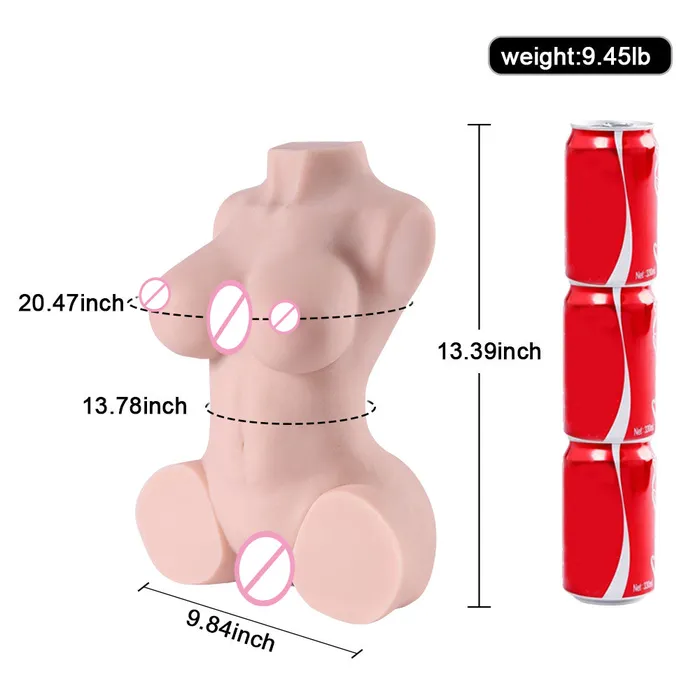 Male Sex Toys 43kg Realistic 3D Half Body Sex Doll Own Pleasures