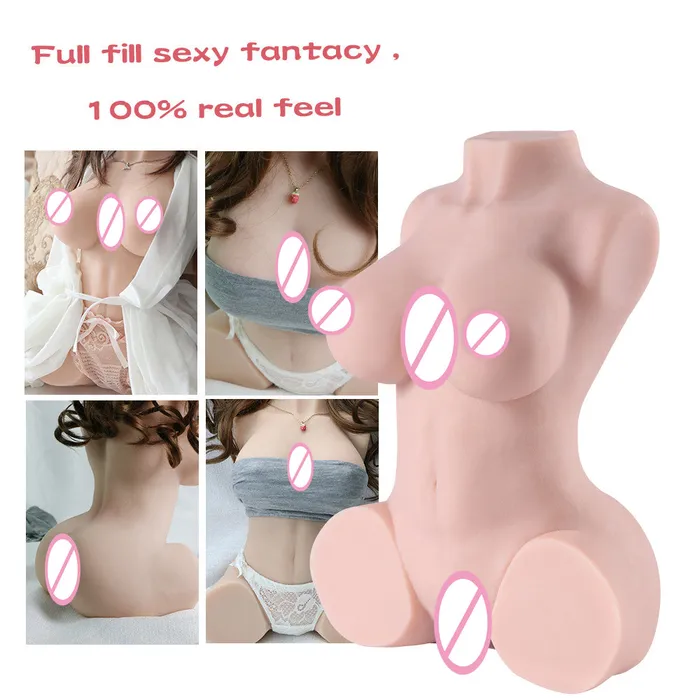 Male Sex Toys 43kg Realistic 3D Half Body Sex Doll Own Pleasures