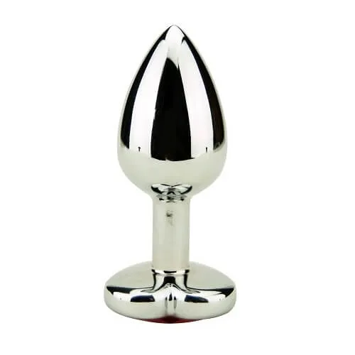 NNN Retail Ltd Anal Precious Metals Heart Shaped Butt Plug Silver