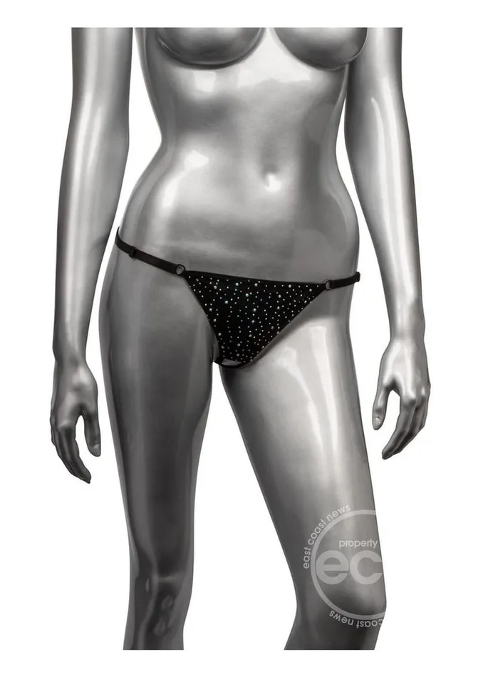 Radiance Crotchless Thong Black Cal Exotics Anal