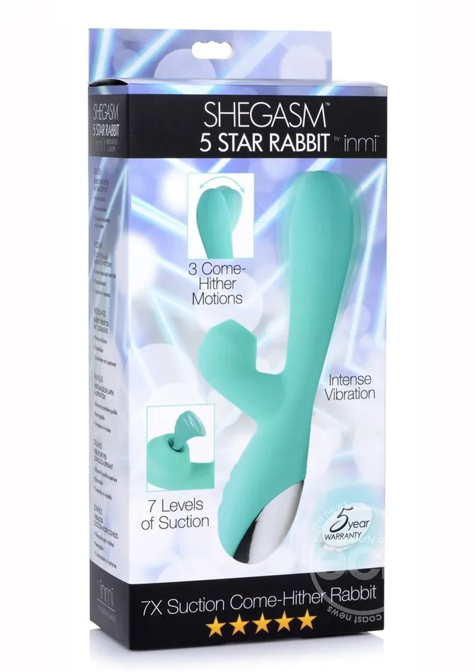 XR Brands Female Sex Toys Inmi Shegasm Suction Come Hither Rechargeable Silicone Rabbit XR Brands Female Sex Toys Inmi Shegasm Suction Come Hither Rechargeable Silicone Rabbit