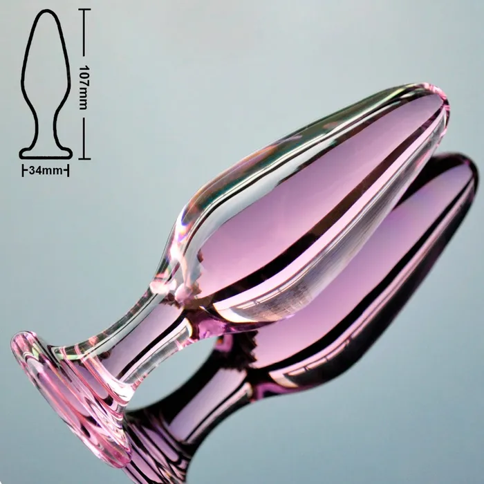 Anal CHASTITY CAGE CO Pink Crystal Butt Plugs