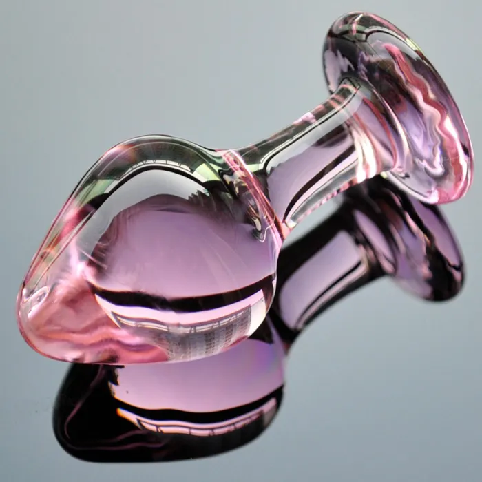 Anal CHASTITY CAGE CO Pink Crystal Butt Plugs