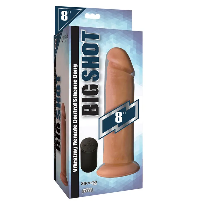 Big Shot Silicone Vibrating Dong Light 8 Curve Novelties Dildos