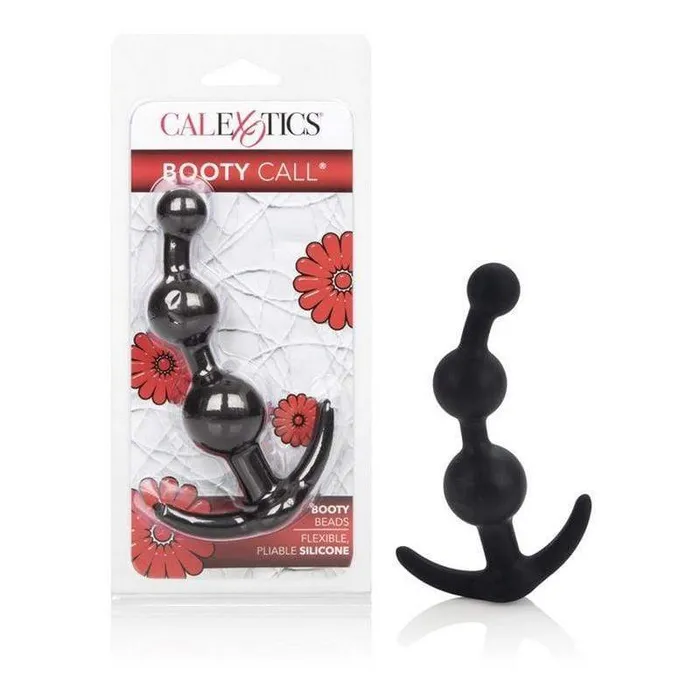 Booty Call Graduated Silicone Booty Beads Black CalExotics Anal
