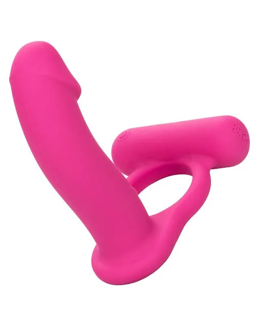 Cal Exotics Vibrators Silicone Rechargeable Double Diver Couples Ring Pink