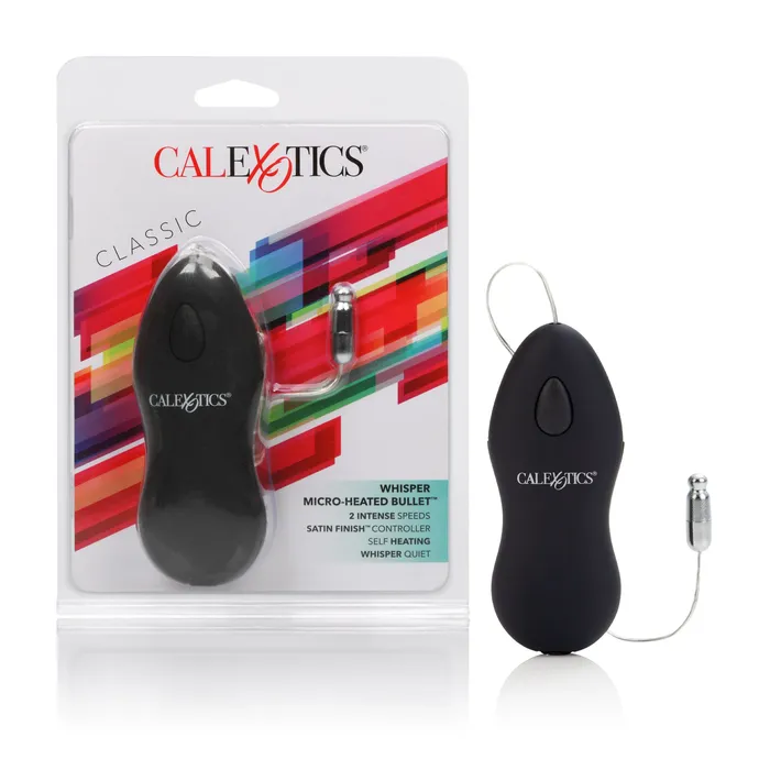 CalExotics Whisper Micro Heated Bullet Black Anal