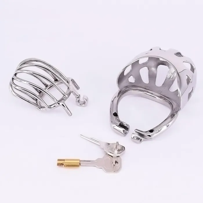 CHASTITY CAGE CO Male Cock Cage with Scrotum Testicle Pouch Male Sex Toys