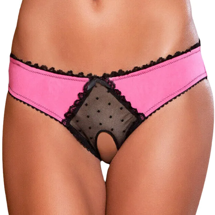 CHASTITY CAGE CO Teddies And Bodies Sexy Thong Lace Front Open C Underwear