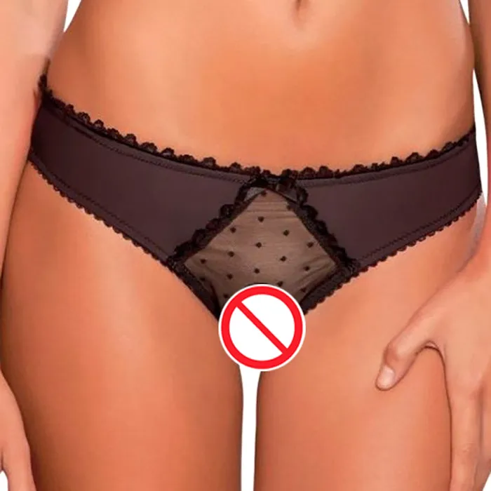 CHASTITY CAGE CO Teddies And Bodies Sexy Thong Lace Front Open C Underwear