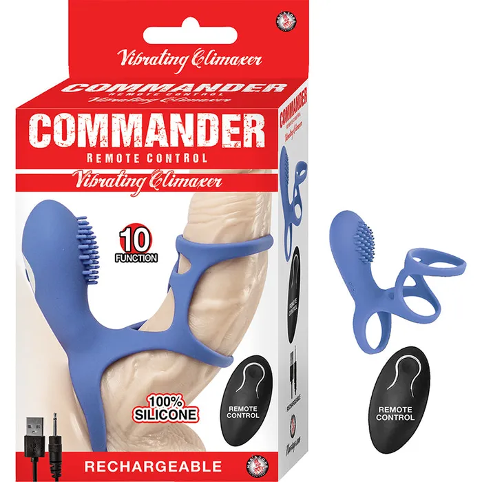 Commander Rc Vibrating Climaxer Blue Nasstoys Vibrators