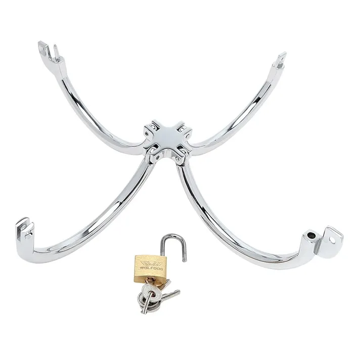 Cuffs Shackles Stainless Steel Cross Wrist Handcuffs Lockable Restraints Bondage Bdsm House of Dasein Couples