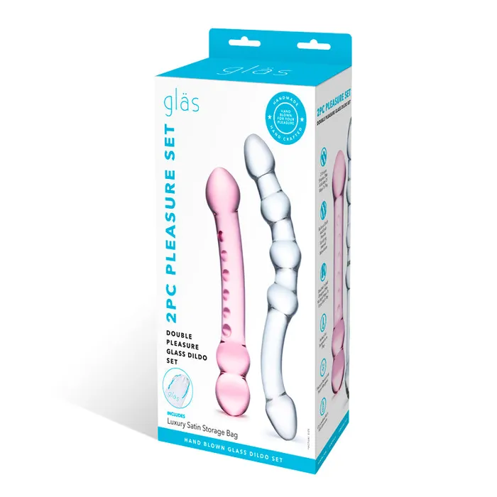 Electric EEL Inc Dildos Double Pleasure Glas Dildo Set 2Pc