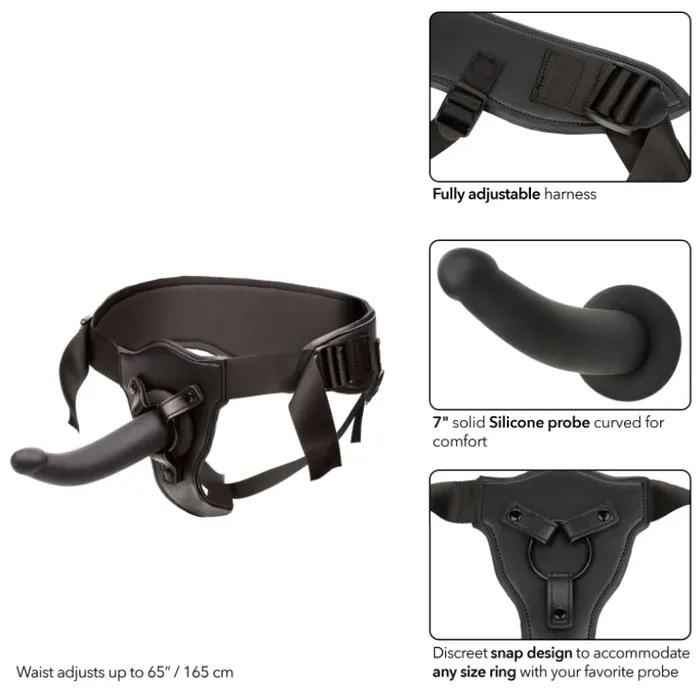 Female Sex Toys CalExotics Onyxxx Pegging Strap on Harness and Dildo Set
