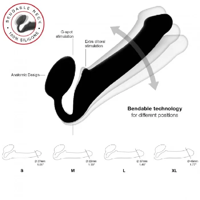 Female Sex Toys StraponMe Small Wearable Strapless StrapOn Dildo Purple Lovely Planet
