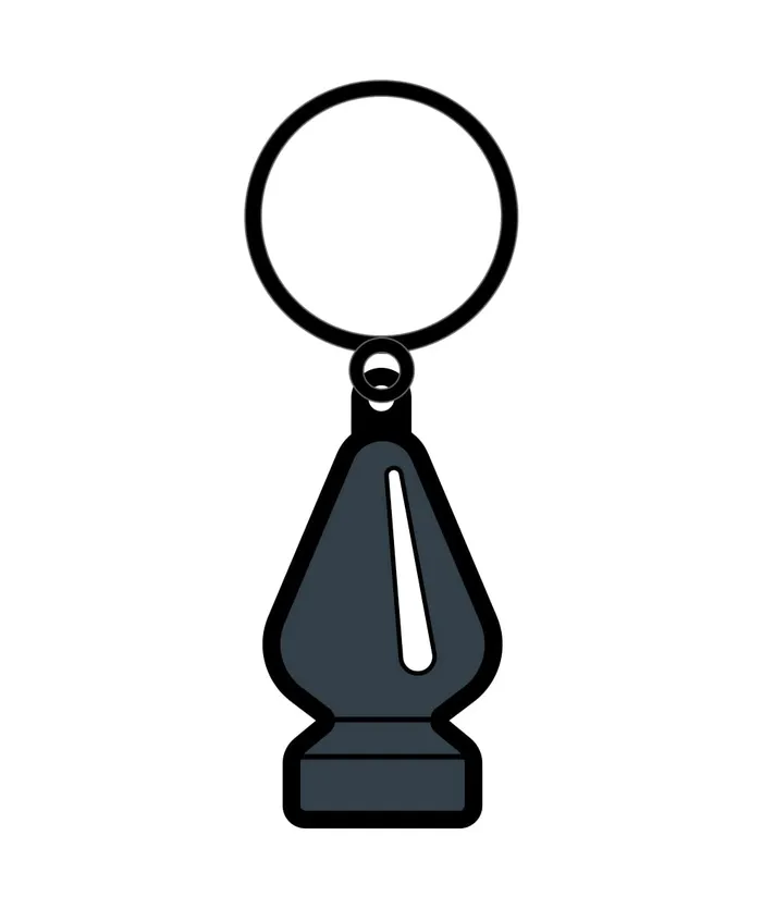 Grey Butt Plug Keychain Net WOOD ROCKET Anal