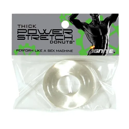 Ignite Female Sex Toys Thick Power Stretch Donut Clear In Bag